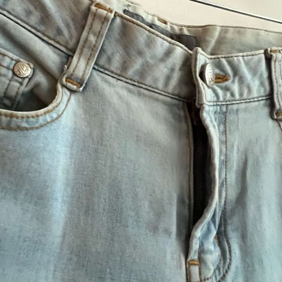 Jambangee Denim Flared Light Jeans w/ Side Slits - 28 - Picture 3 of 6